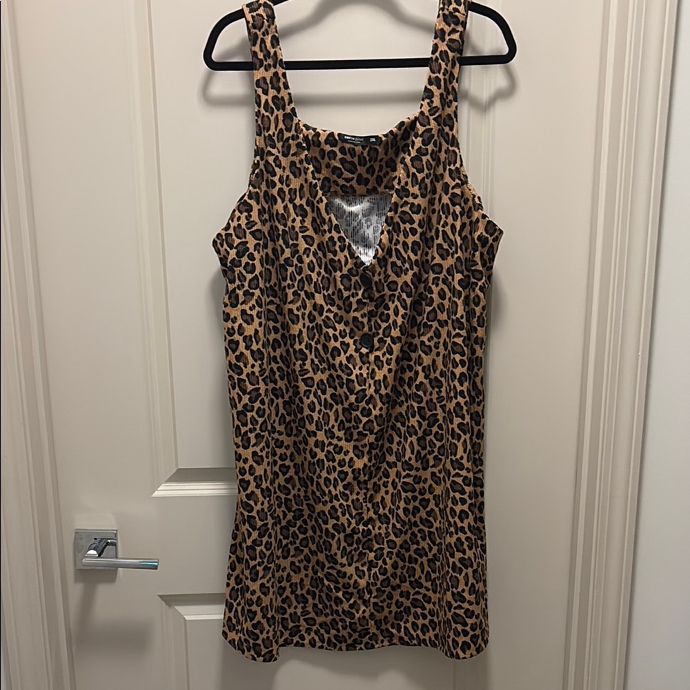 Leopard Print Sleeveless Dress